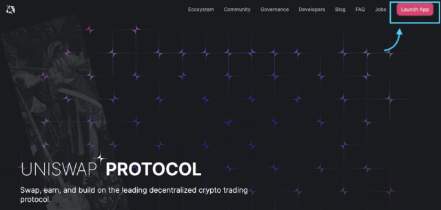 Uniswapトップページ