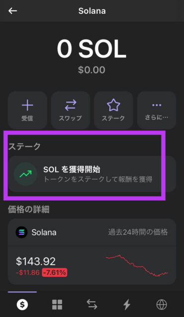 SOLの獲得を開始
