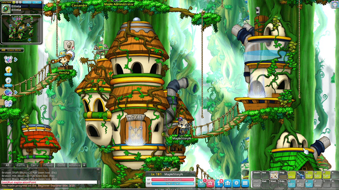 Maple Stoory Nプレイ画面