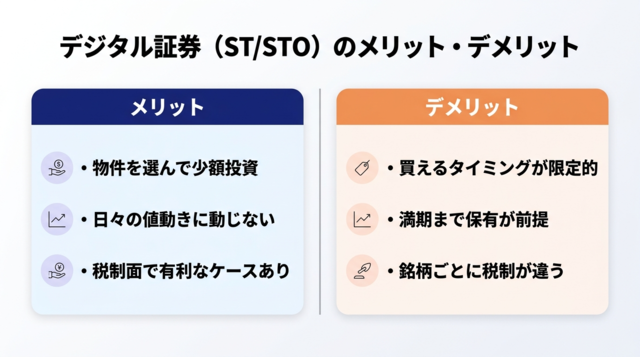 デジタル証券（ST/STO）のメリット・デメリット
