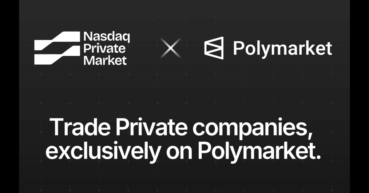 ポリマーケット、未上場企業市場へのアクセス解禁 ナスダック提携で新たな予測市場