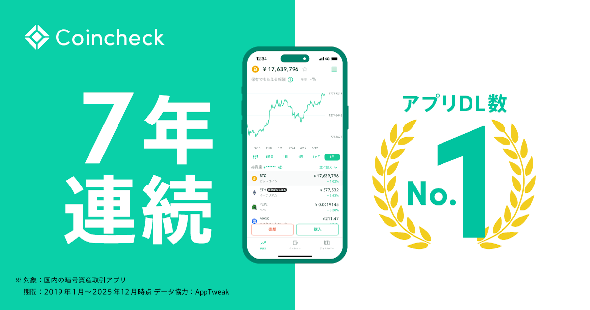 Coincheck公式サイトへ（無料口座開設）
